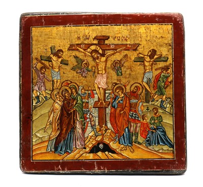 Lot 194 - An icon of the crucifixion