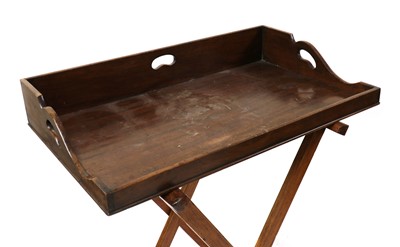 Lot 200 - A mahogany butler's tray on stand