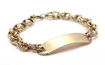 Lot 297 - A 9ct gold identity bracelet