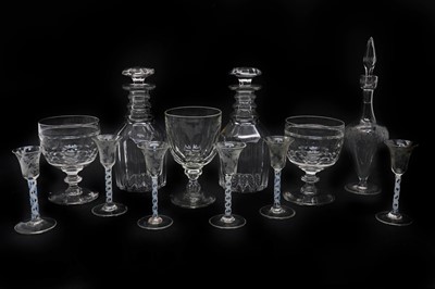 Lot 221 - A collection of glass tableware