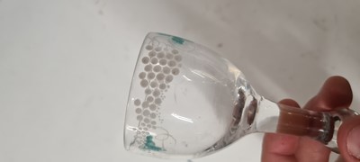 Lot 341 - A Beilby polychrome enamelled wine glass