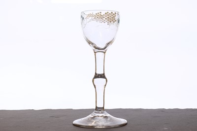 Lot A Beilby polychrome enamelled wine glass