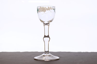 Lot A Beilby polychrome enamelled wine glass
