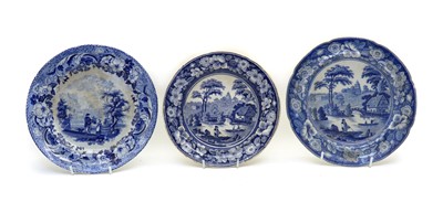 Lot 203 - A large quantity of English blue and white china bowls and plates