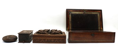 Lot 264 - A rosewood writing slope