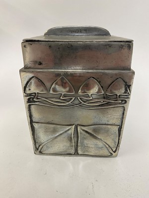 Lot 45 - A Liberty Tudric tea caddy or biscuit box