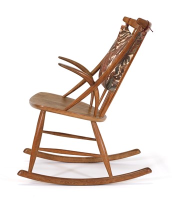 Lot 282 - A Danish oak 'Gyngestol No. 3' rocking chair