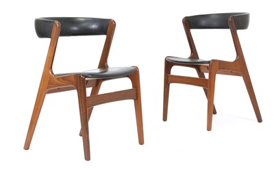 Lot 418 - A pair of Danish 'Fire' barrel-back chairs