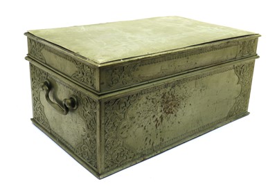 Lot 205 - A North African nickel casket