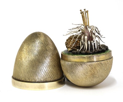 Lot 180 - A silver-gilt and enamel 'Surprise' egg