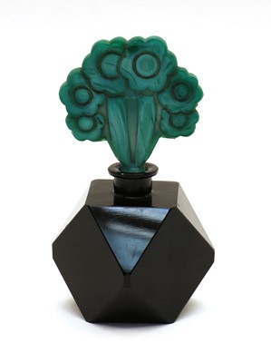 Lot 215 - A Czech glass scent bottle and stopper
