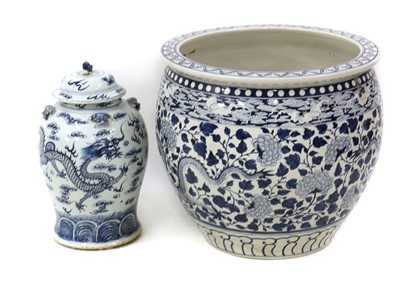 Lot 70 - A Chinese blue and white vase and cover