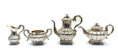 Lot 40 - A four piece Victorian silver tea and coffee service