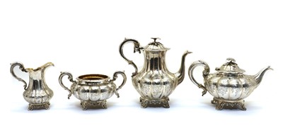 Lot 40 - A four piece Victorian silver tea and coffee service
