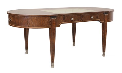 Lot 143 - A Canadian Art Deco-style 'Elysée' zebrawood desk