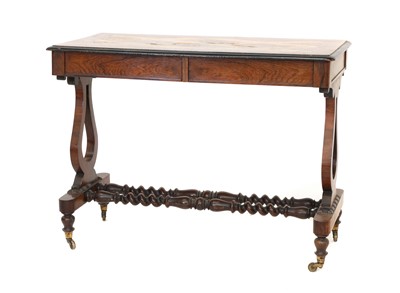 Lot 365 - A rosewood and inlaid side table