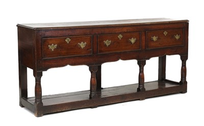 Lot 378 - An oak dresser base