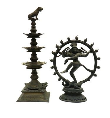 Lot 112A - A cast alloy figure of the dancing Shiva