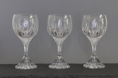 Lot 340 - A suite of 'Massena' crystal glasses by Baccarat