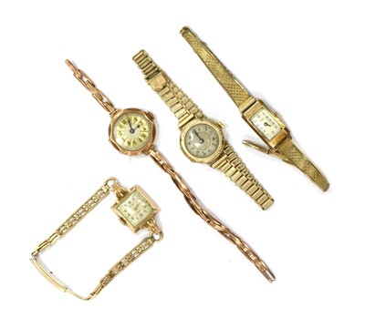 Lot 501 - Four ladies' mechanical watches