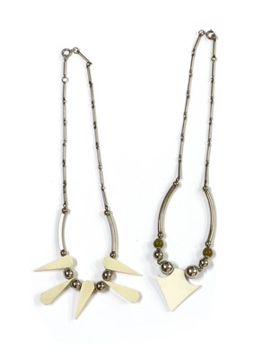 Lot 459 - Two Art Deco necklaces, attributed to Jakob Bengel