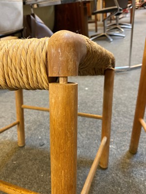 Lot 198 - A set of two Neoponti ash stools