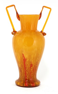 Lot 87 - A twin-handled glass vase