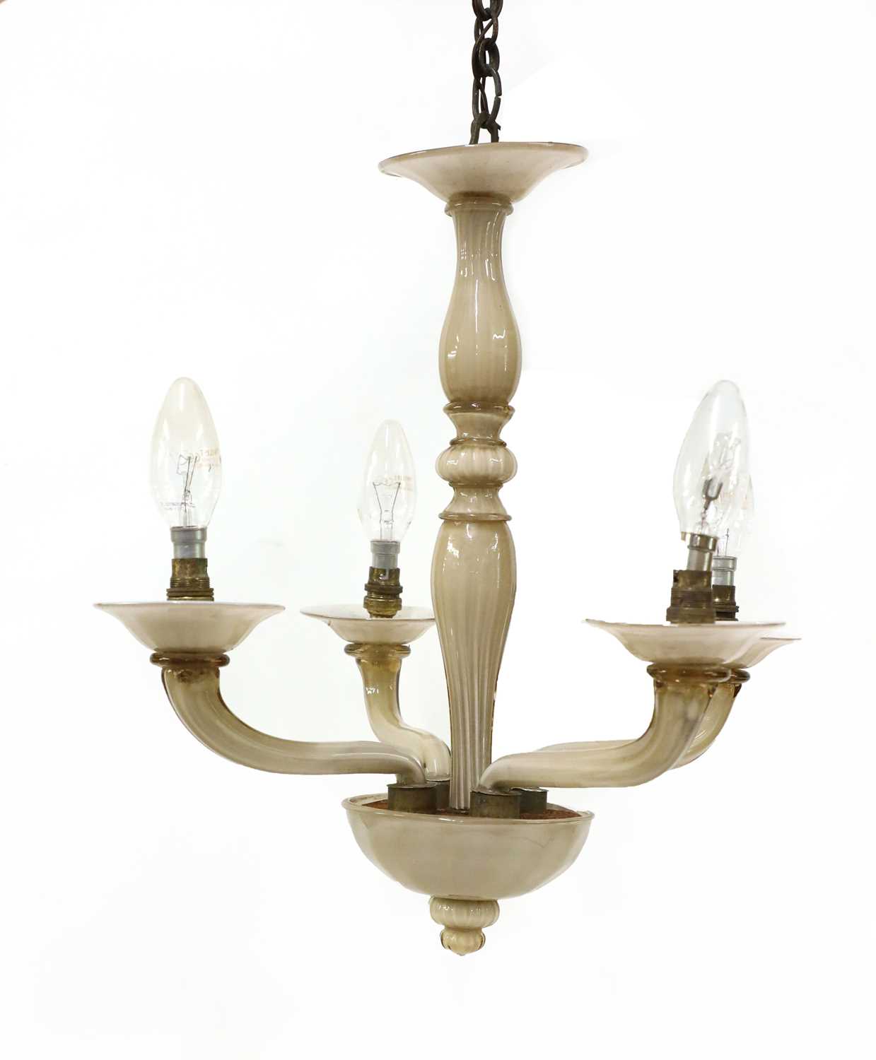 Lot 123 - A Murano glass chandelier