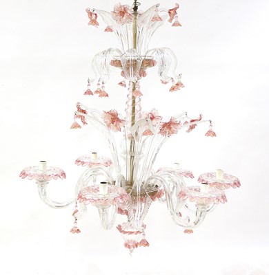 Lot 309 - A Murano glass chandelier