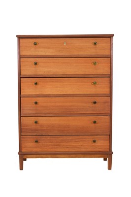 Lot 338 - A Danish teak chest of drawers