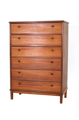 Lot 338 - A Danish teak chest of drawers