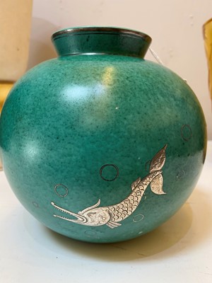 Lot 147 - A Gustavsberg 'Argenta' ware vase