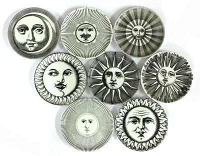 Lot 186 - A set of eight Italian 'Soli e Lune' ceramic coasters