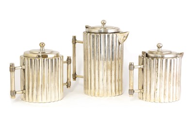 Lot 148 - An Art Deco silver-plated coffee set