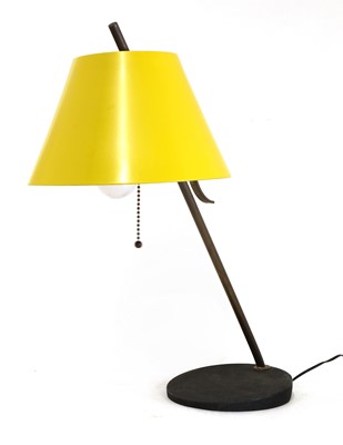 Lot 349 - An Italian brass and enamelled desk lamp