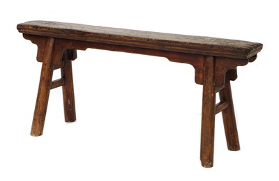 Lot 345 - A Chinese single plank bench