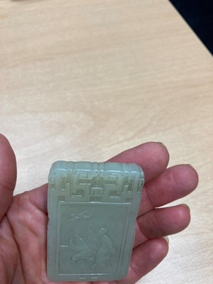 Lot 121 - A Chinese jade plaque