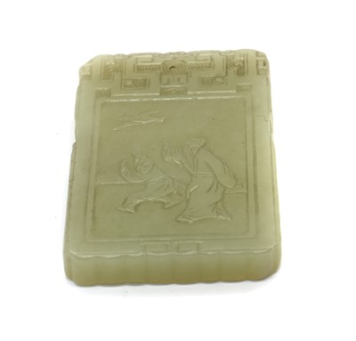 Lot 121 - A Chinese jade plaque