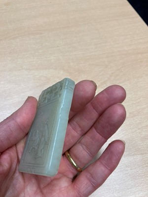 Lot 121 - A Chinese jade plaque
