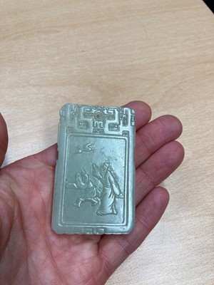 Lot 121 - A Chinese jade plaque