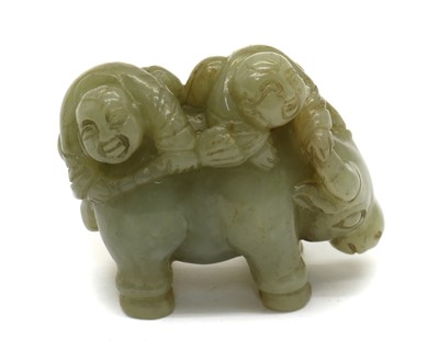 Lot 208 - A Chinese jade carving