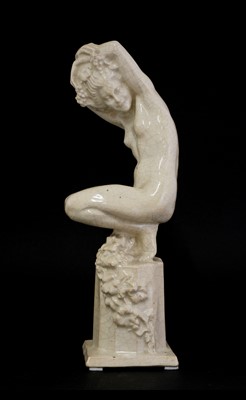 Lot 153 - An Art Deco ceramic crackled glaze figure