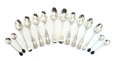 Lot 57 - A collection of George III and later silver flatware