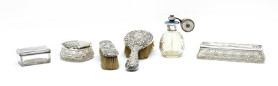 Lot 55 - A collection of silver dressing table items