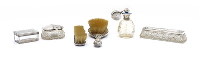 Lot 55 - A collection of silver dressing table items