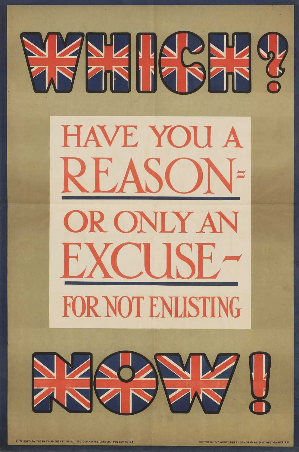 Lot 35 - A World War I propaganda poster