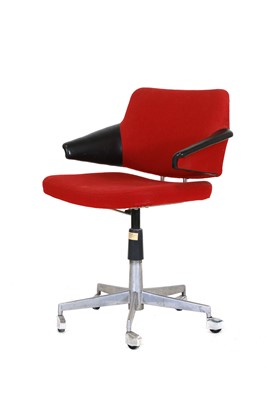 Lot 356 - A Danish revolving desk chair