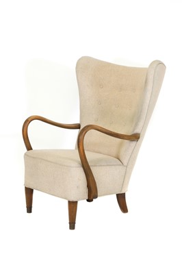 Lot 226 - A Danish beech armchair