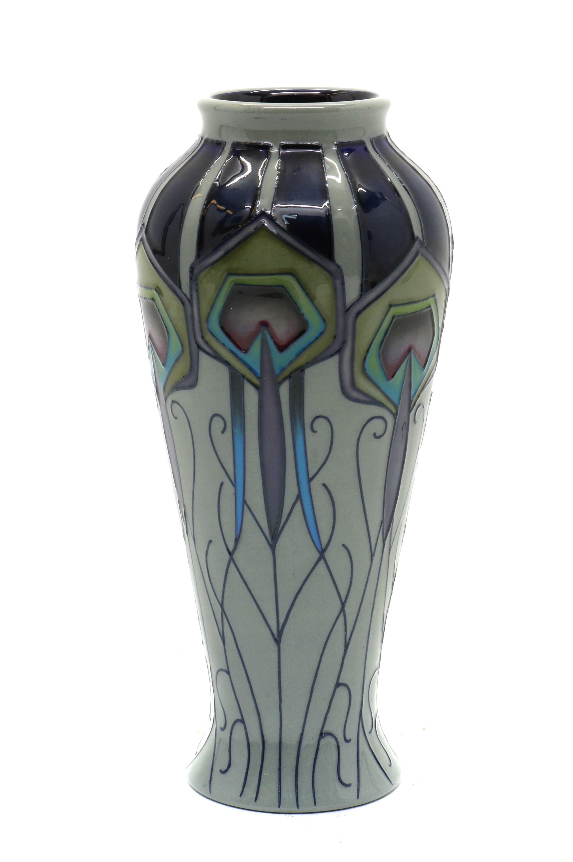 Lot 62 - A Moorcroft pottery 'Peacock Parade' pattern