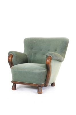 Lot 211 - A Danish oak-framed armchair